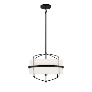 3 Light Pendant In Mid-Century Modern Style-13.75 Inches Tall and 16.25 Inches Wide