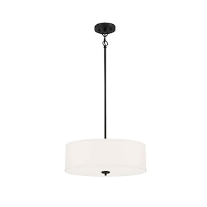 3 Light Pendant In Mid-Century Modern Style-6.5 Inches Tall and 18 Inches Wide