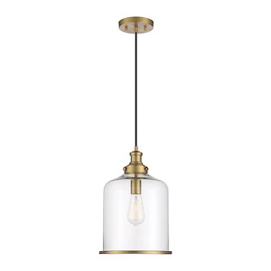 1 Light Pendant In vintage Style-15 Inches Tall and 10.25 Inches Wide