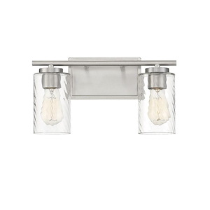 2 Light Bath Vanity In Mid-Century Modern Style-8.63 Inches Tall and 15 Inches Wide