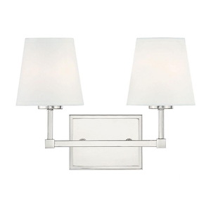 2 Light Bath Vanity In contemporary Style-9.5 Inches Tall and 15 Inches Wide