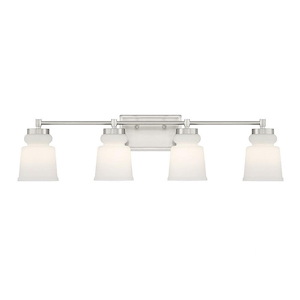 4 Light Bath Vanity In contemporary Style-8.5 Inches Tall and 32 Inches Wide