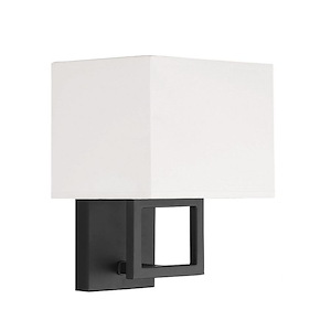 1 Light Wall Sconce In modern Style-10.38 Inches Tall and 8 Inches Wide