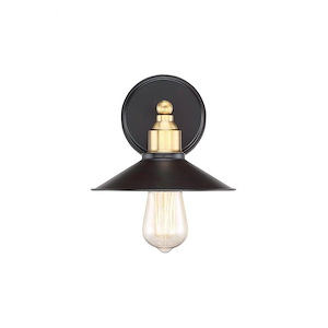 1 Light Wall Sconce In Industrial Style-7 Inches Tall and 8 Inches Wide