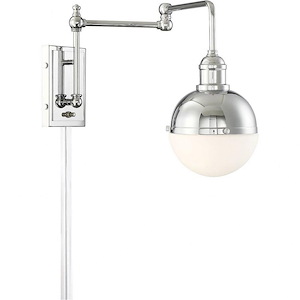 1 Light Adjustable Wall Sconce In Industrial Style-12 Inches Tall and 6.5 Inches Wide