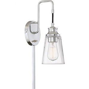 1 Light Adjustable Wall Sconce In Industrial Style-12.5 Inches Tall and 5 Inches Wide