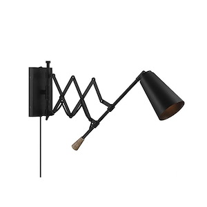 1 Light Adjustable Wall Sconce In Mid-Century Modern Style-14.5 Inches Tall and 4.75 Inches Wide