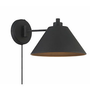 1 Light Wall Sconce In Mid-Century Modern Style-8 Inches Tall and 10 Inches Wide