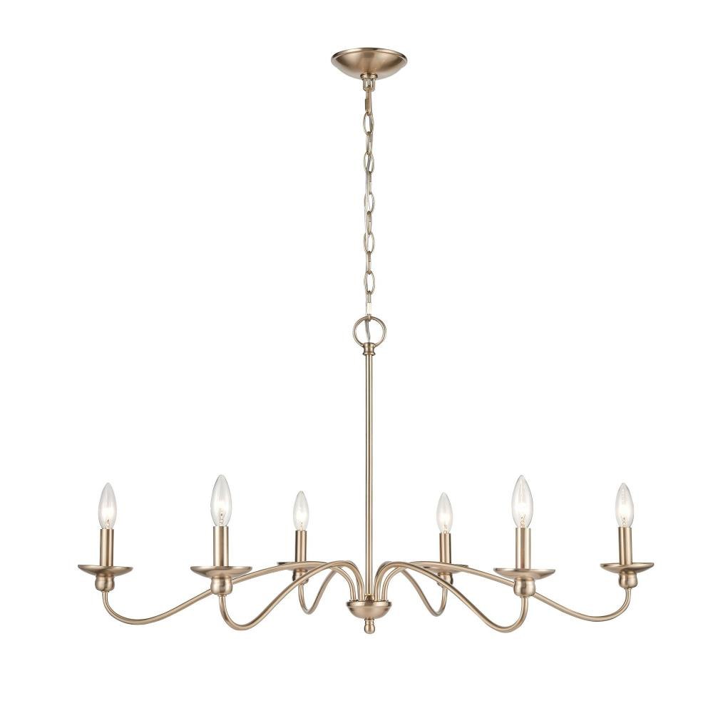 Delvona - 6 Light Chandelier-20.38 Inch Tall and 36.75 Inch Wide