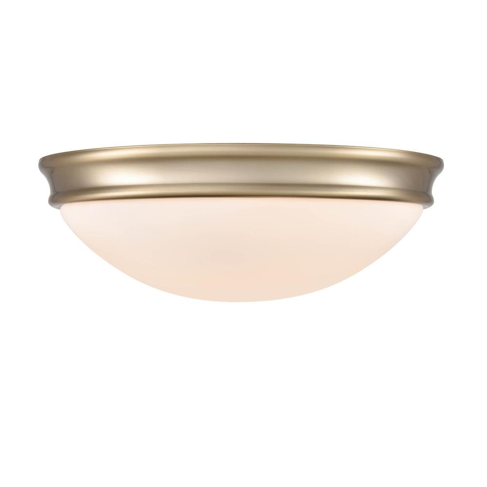 3 Light Flush Mount-5.5 Inch Tall and 14 Inch Wide