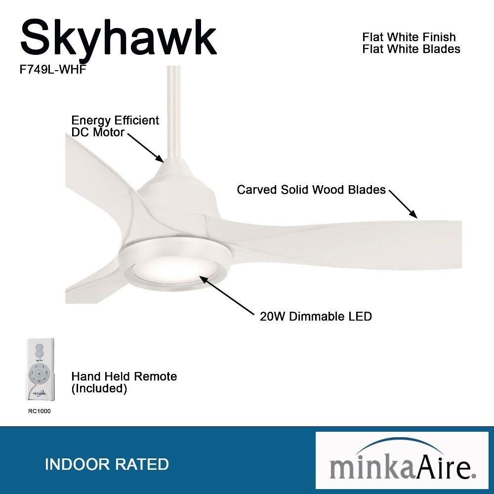 Minka Aire Fans F749L Sky Hawk Ceiling Fan with Light Kit 15.5