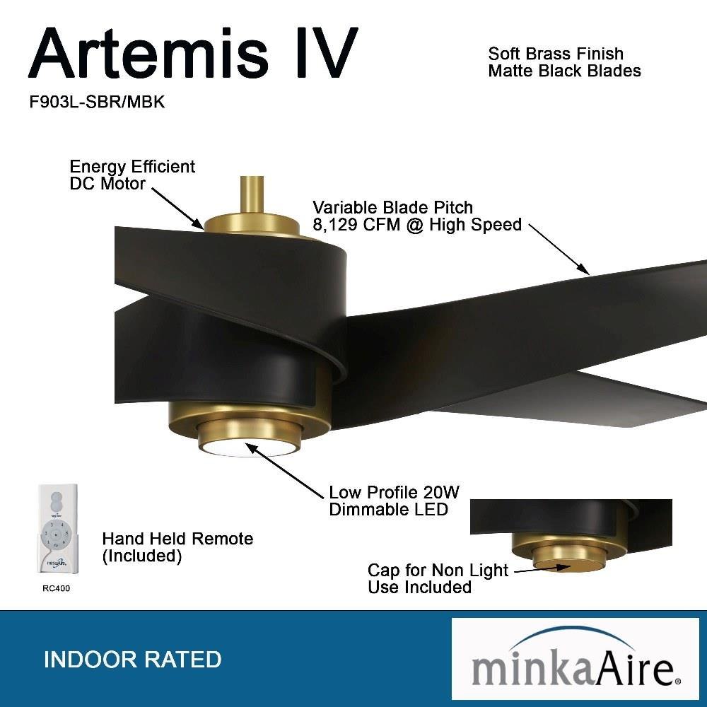 Minka Aire Fans - F903L - Artemis IV - Ceiling Fan with Light Kit in ...