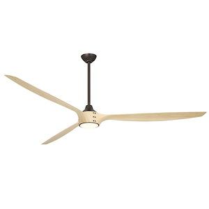 Pierce - 3 Blade Ceiling Fan with Light KIt-15 Inch Tall and 84 Inch Wide - 1375719