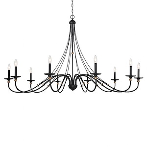 Westchester County - 10 Light Chandelier-35 Inches Tall and 60 Inches Wide