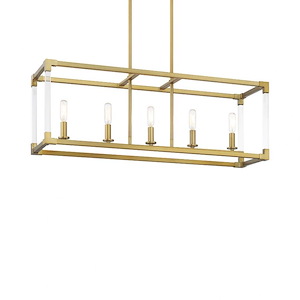 Oro District - 5 Light Island-25 Inches Tall and 32 Inches Wide - 1333018