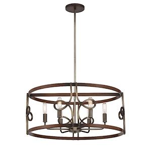 Yorkville - 6 Light Pendant-13 Inches Tall and 24 Inches Wide - 1259494