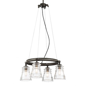Graham Avenue - 4 Light Chandelier-20 Inches Tall and 20 Inches Wide - 1293167