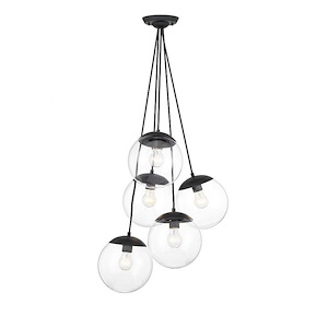 Auresa - 5 Light Cluster Pendant-18.5 Inches Tall and 22.25 Inches Wide - 1292926