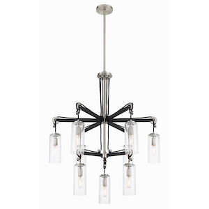 Pullman Junction - 9 Light 2-Tier Chandelier-35 Inches Tall and 30 Inches Wide - 1292930