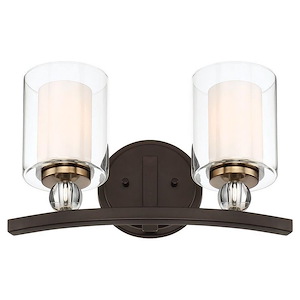 Studio 5 - 2 Light Bath Vanity in Transitional Style - 9 inches tall by 15.5 inches wide - 720990