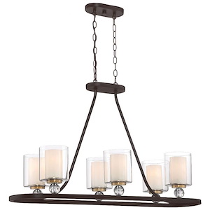 Studio 5 - 6 Light Island in Transitional Style - 23.5 inches tall by 14 inches wide - 822486