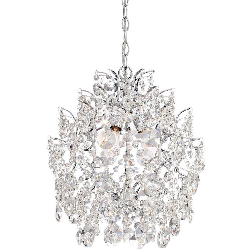 Minka Lavery - 3150-77 - Mini Chandelier 3 Light Chrome in Traditional  Style - 17 inches tall by 14 inches wide