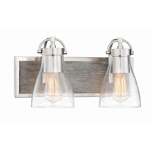 Garrison - 2 Light Bath Vanity Approved for Damp Locations in Transitional Style - 8.5 inches tall by 15.5 inches wide - 871923