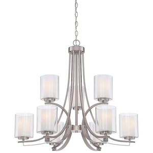 Parsons Studio - Chandelier 9 Light in Transitional Style - 28.5 inches tall by 31.5 inches wide