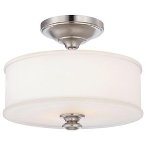 Harbour Point - 2 Light Semi-Flush Mount in Transitional Style - 10.75 inches tall by 13.5 inches wide - 539070