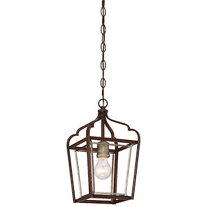 Astrapia - 1 Light Mini Pendant in Transitional Style - 14.25 inches tall by 7.75 inches wide