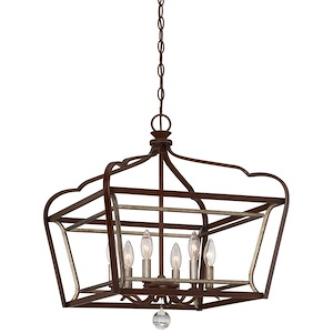 Astrapia - 6 Light Pendant in Transitional Style - 23.5 inches tall by 20 inches wide