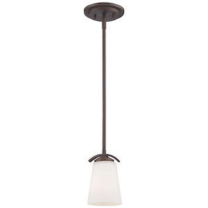 Overland Park - 1 Light Mini Pendant in Transitional Style - 7.5 inches tall by 4.75 inches wide - 539252