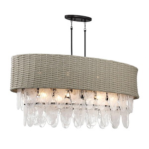 Breakers Isle - 12 Light Oval Pendant-22.88 Inches Tall and 48 Inches Wide - 1333130