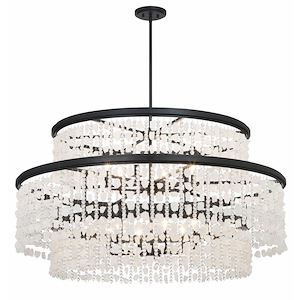 Shimmering Elegance - 14 Light Chandelier-33 Inches Tall and 60 Inches Wide - 1344402