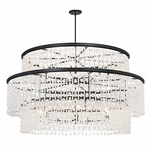 Shimmering Elegance - 14 Light Chandelier-33 Inches Tall and 60 Inches Wide - 1344403