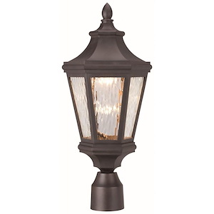 Great Outdoors - Hanford Pointe - 14W 1 LED Outdoor Post Mount Lantern in Traditional Style - 20.25 inches tall by 9 inches wide - 538479
