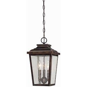 Great Outdoors - Irvington Manor - 3 Light Chain Hung In Traditional Style - 15.5 Inches Tall By 8.5 Inches Wide - 538583