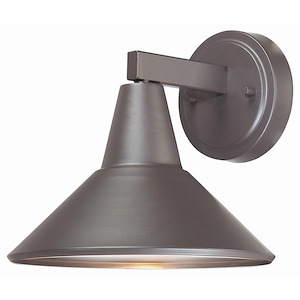 Great Outdoors - Bay Crest - 1 Light Outdoor Wall Mount In Transitional Style - 8.25 Inches Tall By 9 Inches Wide - 318503