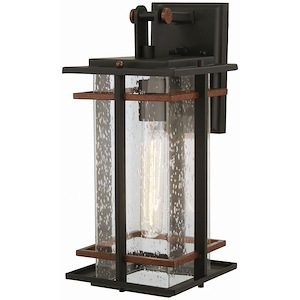 Great Outdoors - san Marcos - 1 Light Wall Mount In Transitional Style - 14.88 Inches Tall By 6.5 Inches Wide - 699898