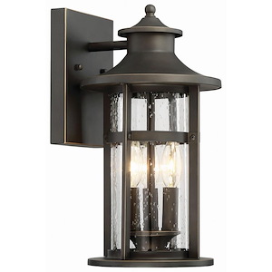 Great Outdoors - Highland Ridge - 3 Light Wall Mount In Traditional Style - 15 Inches Tall By 8 Inches Wide - 628671