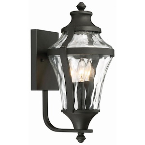 Great Outdoors - Libre - 3 Light Wall Mount In Traditional Style - 17 Inches Tall By 8.75 Inches Wide - 628666
