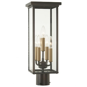 Great Outdoors - Casway - 5 Light Post Mount In Traditional Style - 19.5 Inches Tall By 7 Inches Wide - 1211121