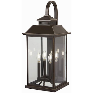 Great Outdoors - Miner's Loft - 4 Light Wall Mount In Transitional Style - 25.5 Inches Tall By 10.5 Inches Wide - 699882