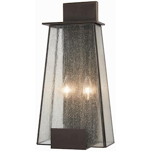 Great Outdoors - Bistro Dawn - 2 Light Wall Mount In Transitional Style - 18 Inches Tall By 9 Inches Wide - 699878