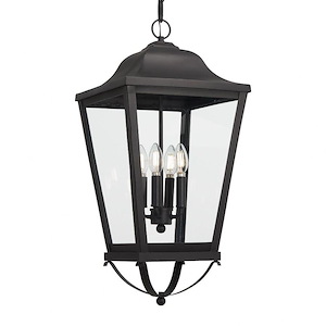 Great Outdoors - Savannah - 4 Light Outdoor Chain Hung Pendant-25.75 Inches Tall and 12 Inches Wide - 1293635