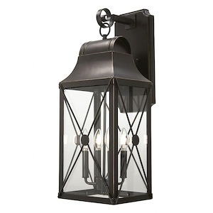 Great Outdoors - De Luz - 4 Light Outdoor Wall Mount-26.38 Inches Tall and 10.5 Inches Wide - 1293669