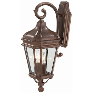 Great Outdoors - Harrison- 2 Light Outdoor Wall Mount In Traditional Style - 21 Inches Tall By 7.5 Inches Wide - 257007