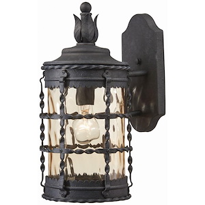 Great Outdoors - Mallorca- 1 Light Outdoor Wall Mount In Traditional Style - 16 Inches Tall By 7.75 Inches Wide - 538699