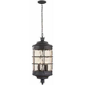 Great Outdoors - Mallorca- 5 Light Outdoor Chain Hung In Traditional Style - 31.75 Inches Tall By 12.75 Inches Wide - 538695