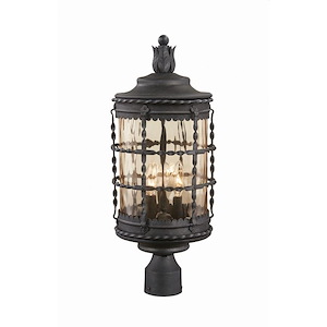 Mallorca - 3 Light Outdoor Post Lantern-22.5 Inches Tall and 9 Inches Wide - 318586